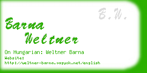 barna weltner business card